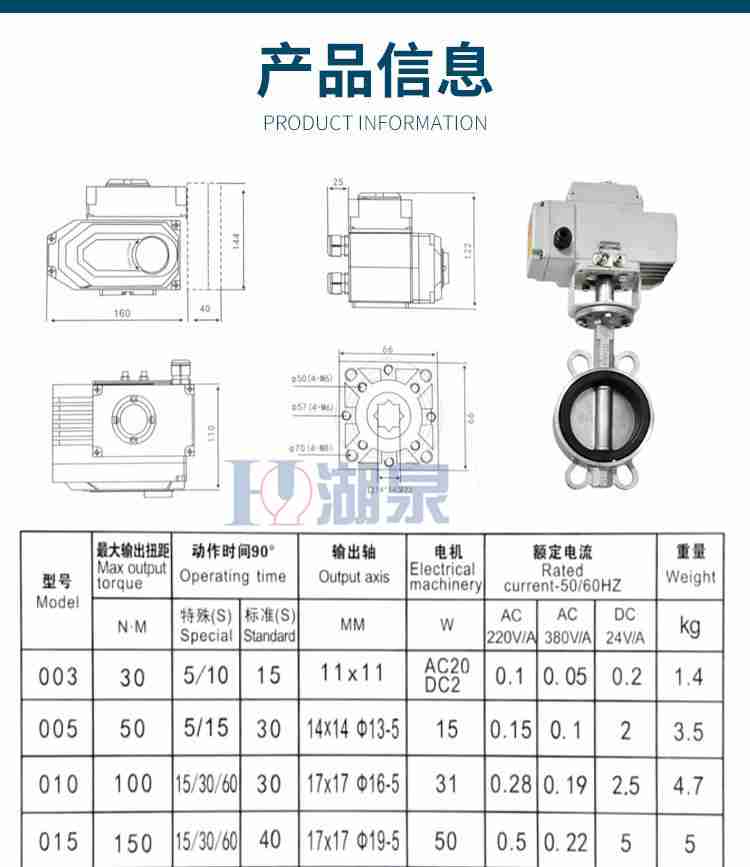 電動蝶閥DN100